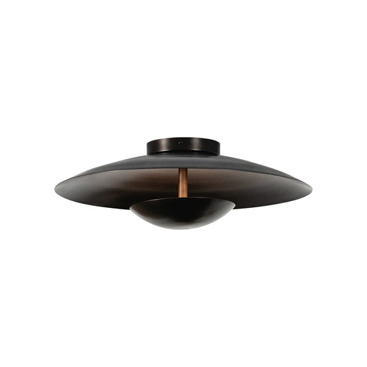 Solen Dish Flush Mount Steel Ceiling Light