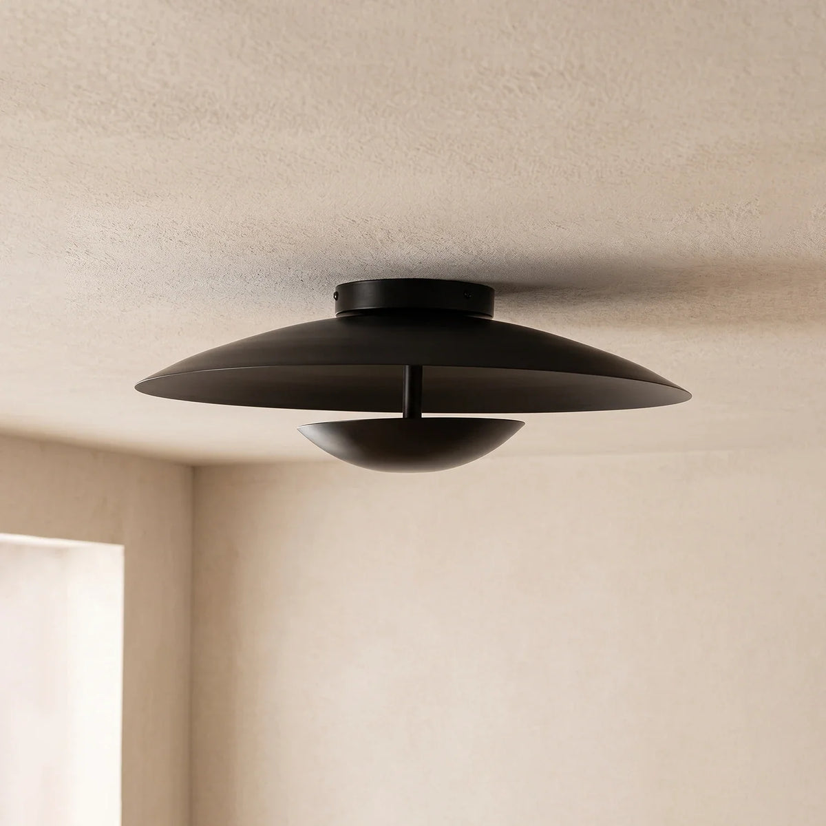 Solen Dish Flush Mount Steel Ceiling Light – Steel detail 22