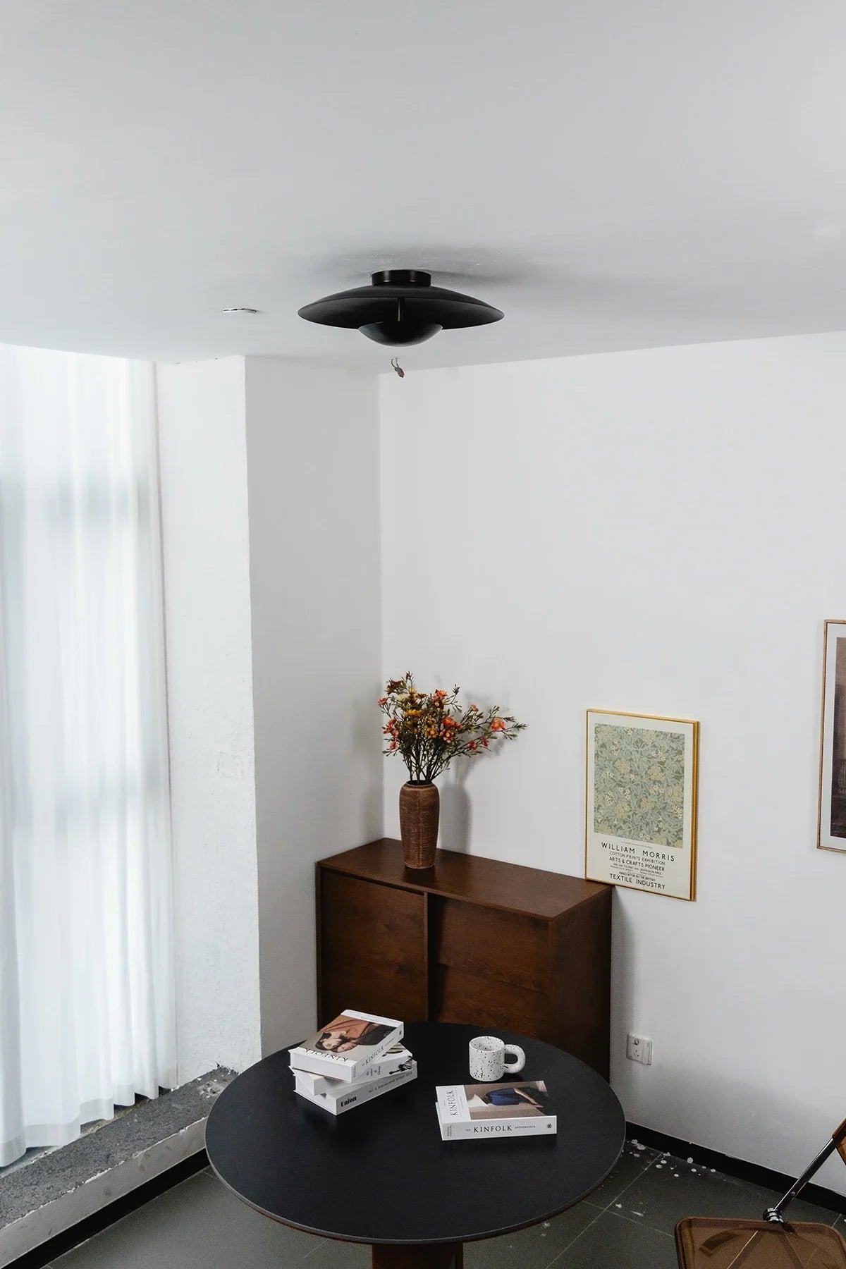 Solen Dish Flush Mount Steel Ceiling Light – Steel detail 11