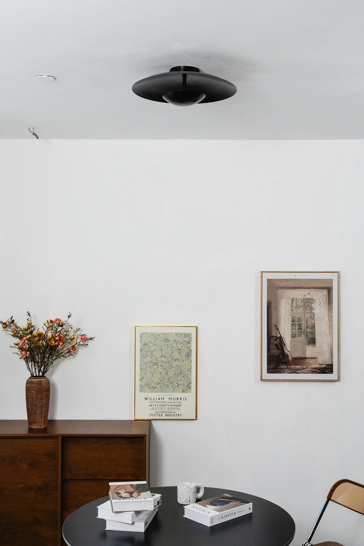Solen Dish Flush Mount Steel Ceiling Light – Steel detail 12