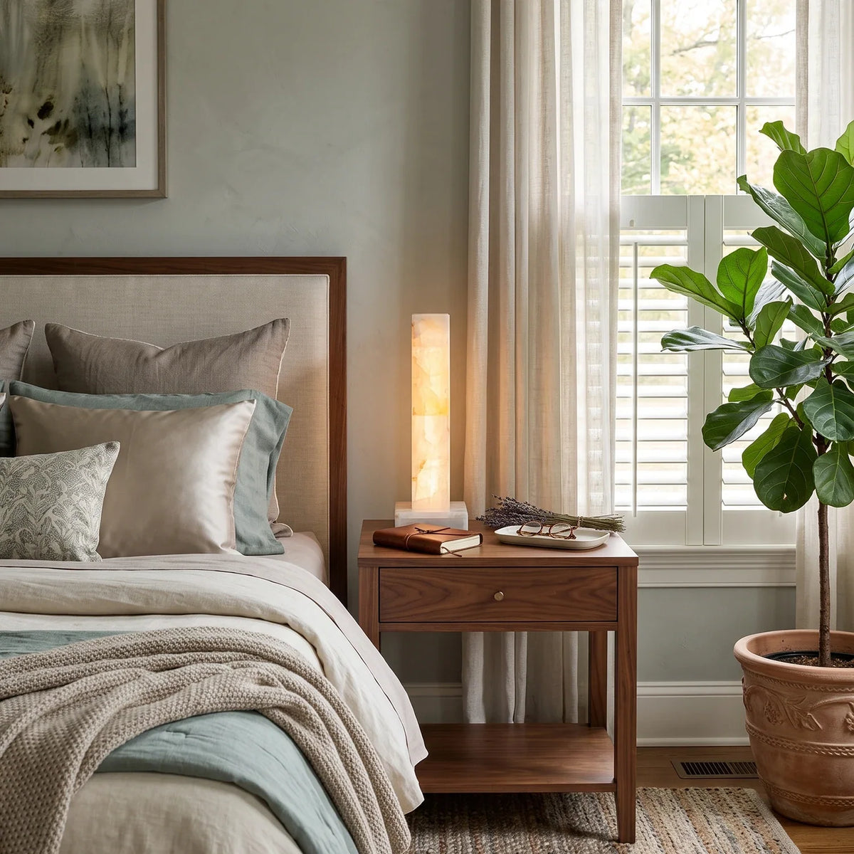 Solenne Alabaster Column Floor Lamp – Alabaster detail 7
