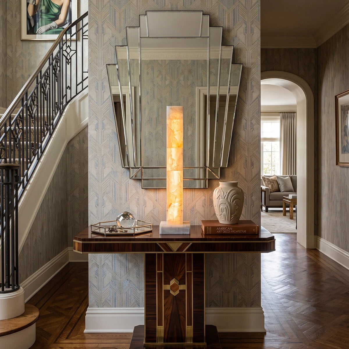Solenne Alabaster Column Floor Lamp – Alabaster detail 6