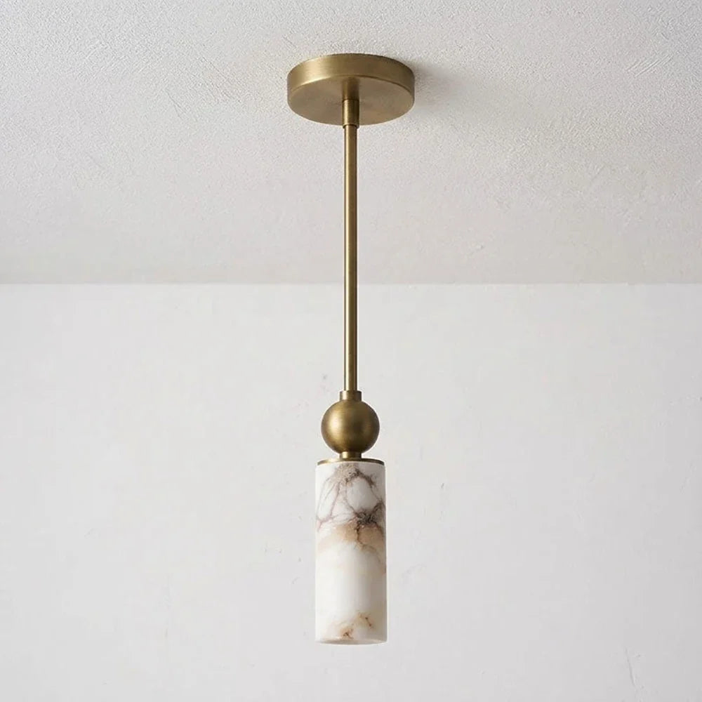 Solenne Alabaster Cylinder Pendant Light – Alabaster detail 12
