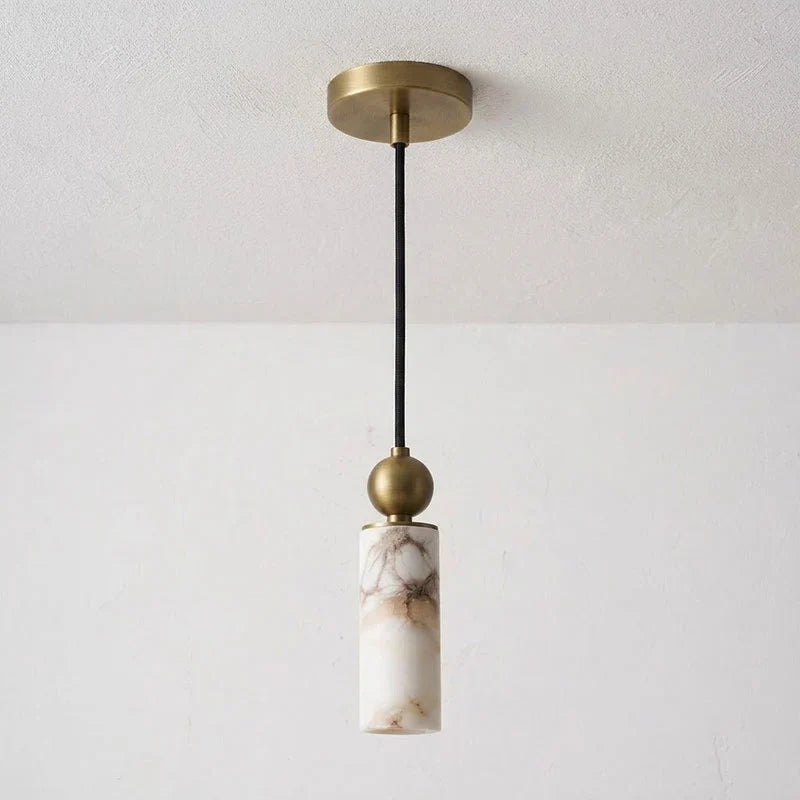 Solenne Alabaster Cylinder Pendant Light – Alabaster detail 15