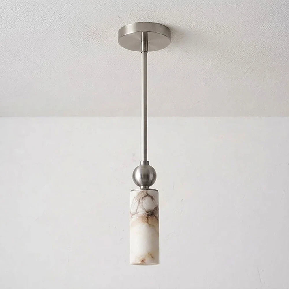 Solenne Alabaster Cylinder Pendant Light – Alabaster detail 11