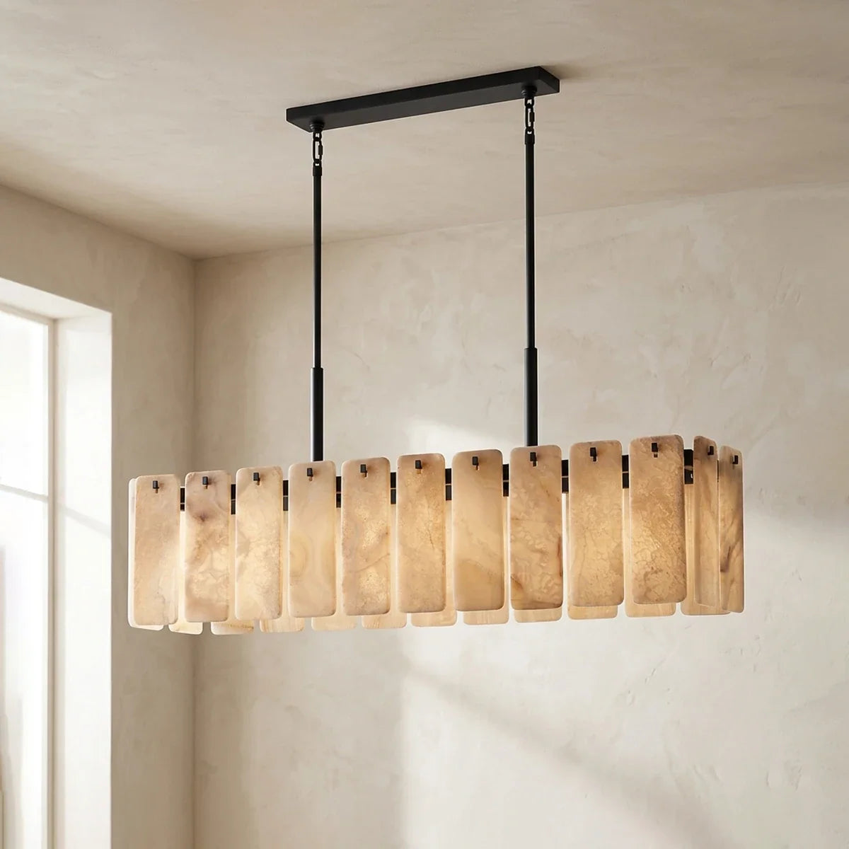 Solenne Alabaster Panel Chandelier – Alabaster detail 14