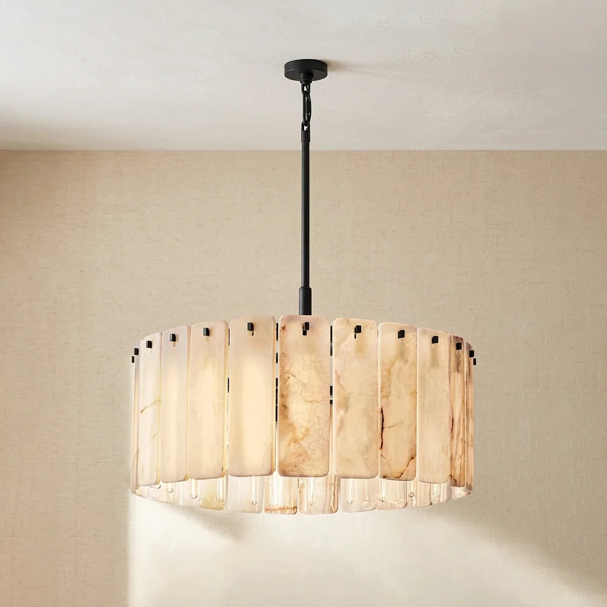 Solenne Alabaster Panel Chandelier – Alabaster detail 10