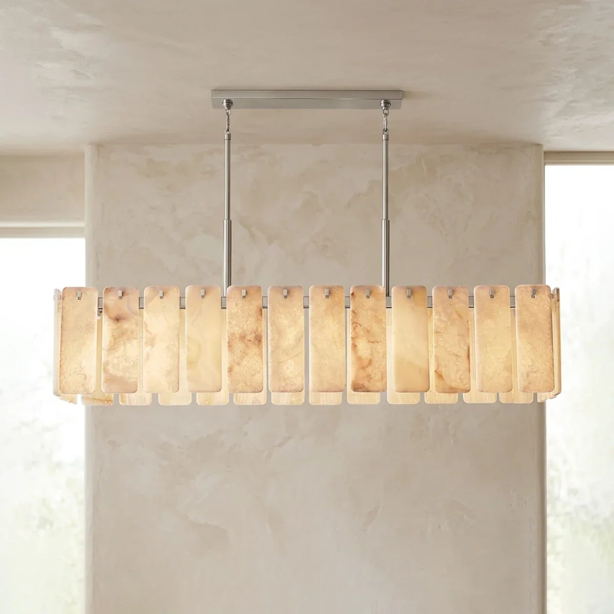 Solenne Alabaster Panel Chandelier – Alabaster detail 16