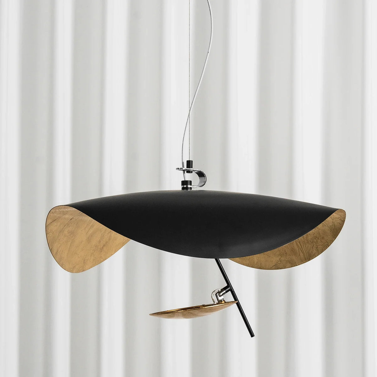 Solenne Gold Leaf Wave Iron Pendant Light – Iron detail 21
