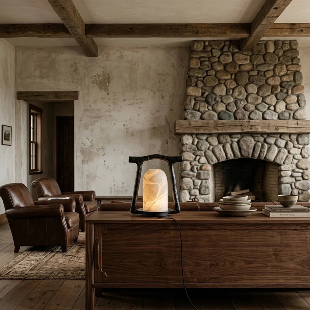 Sora Alabaster Table Lamp – Alabaster detail 6