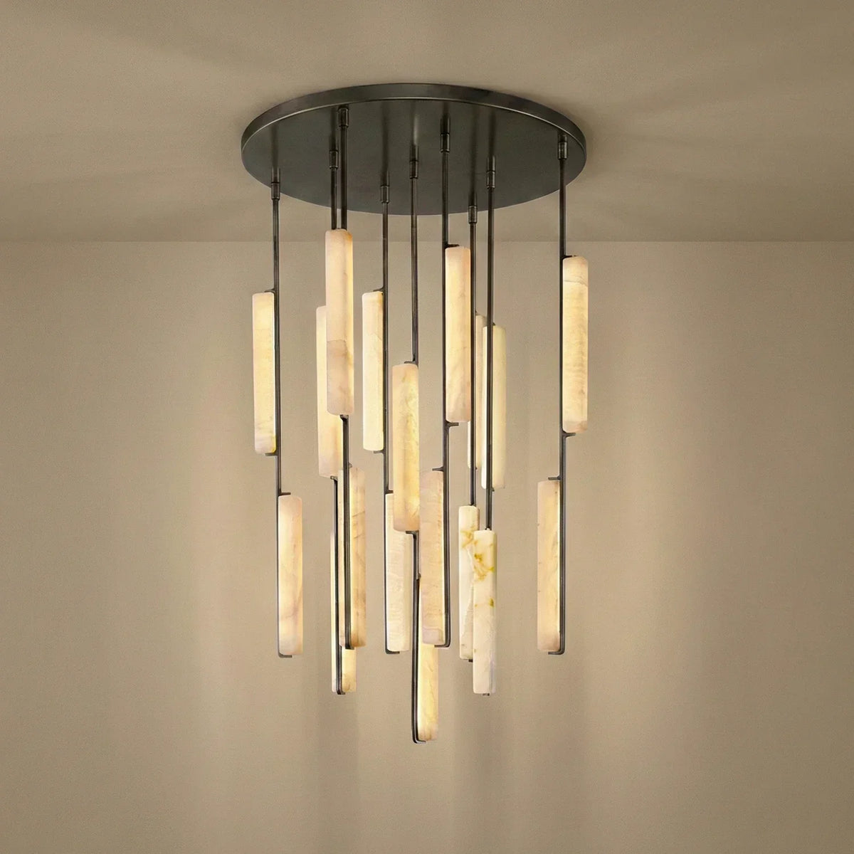 Stalactite Waterfall Linear Alabaster Chandelier – Alabaster detail 25