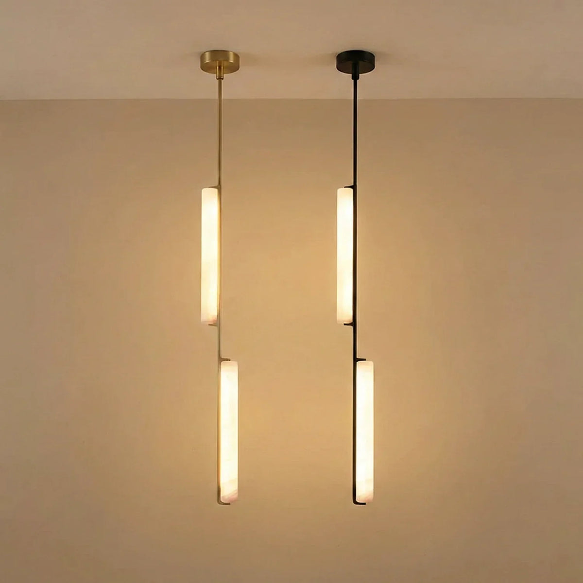 Stalactite Waterfall Linear Alabaster Chandelier – Alabaster detail 21