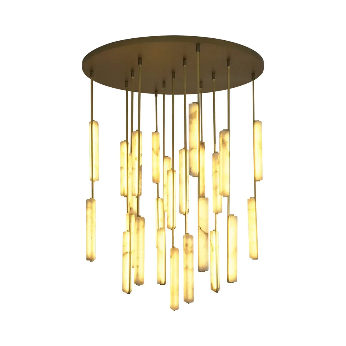 Stalactite Waterfall Linear Alabaster Chandelier – Alabaster detail 28