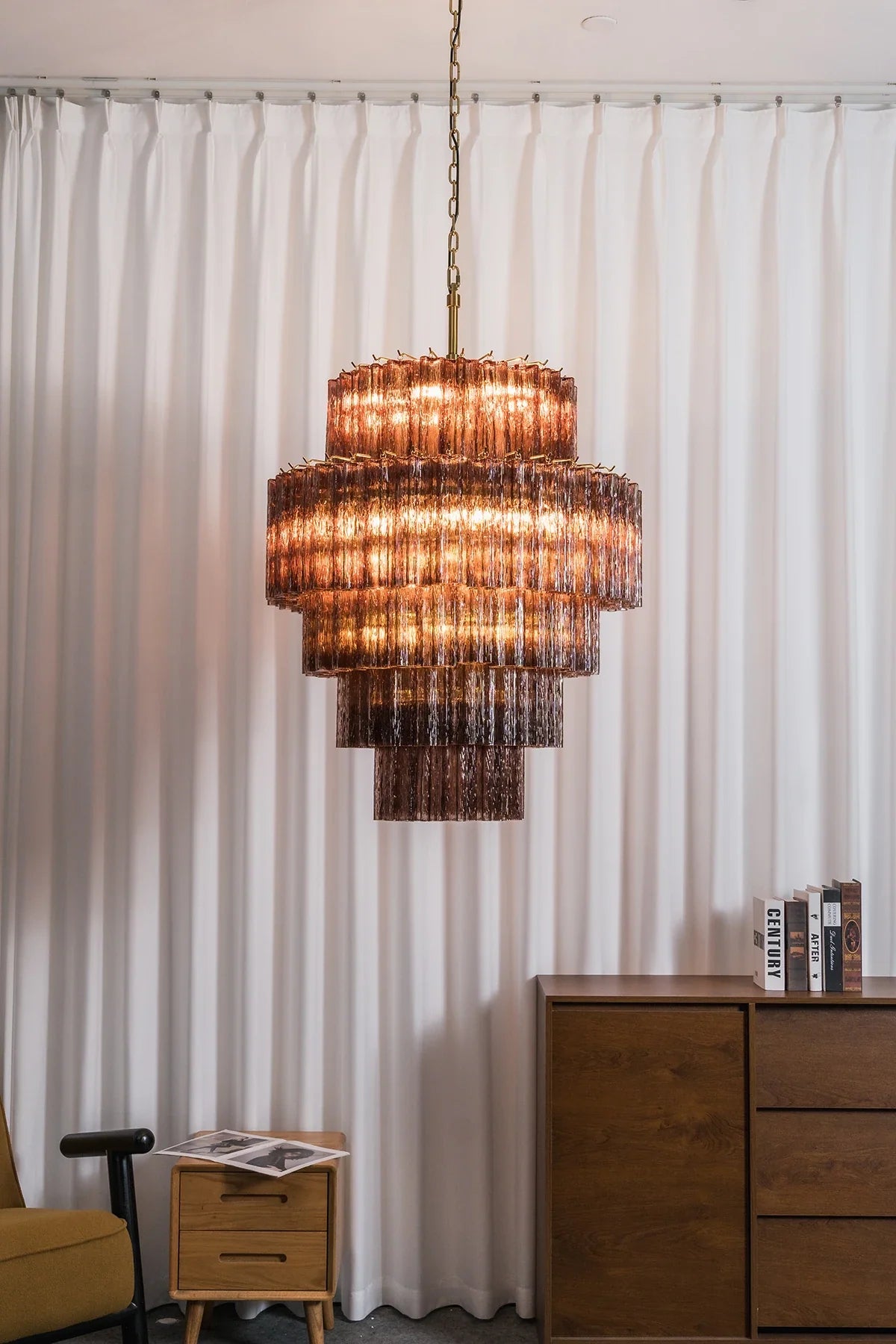 Addis Star-Shaped Glass Tubes Chandelier – Glass detail 19