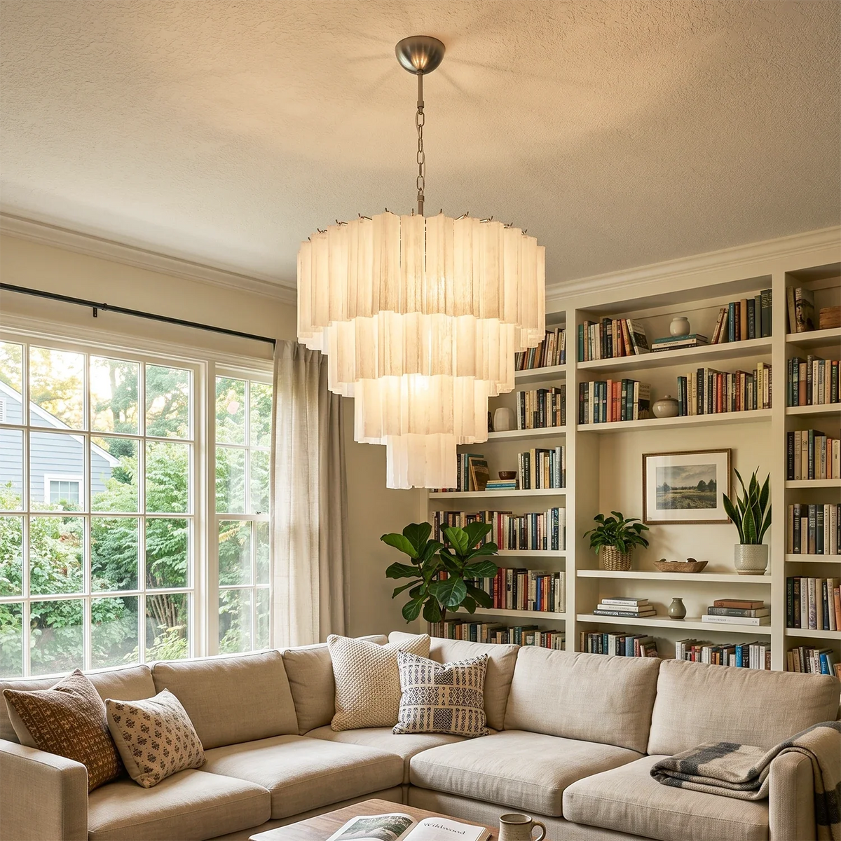 Addis Star-Shaped Glass Tubes Chandelier – Glass detail 2