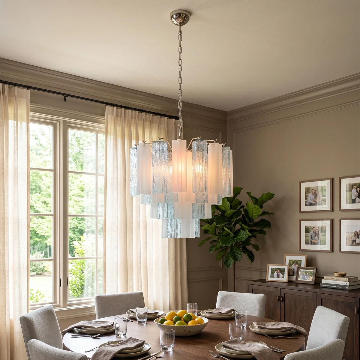 Addis Star-Shaped Glass Tubes Chandelier – Glass detail 5