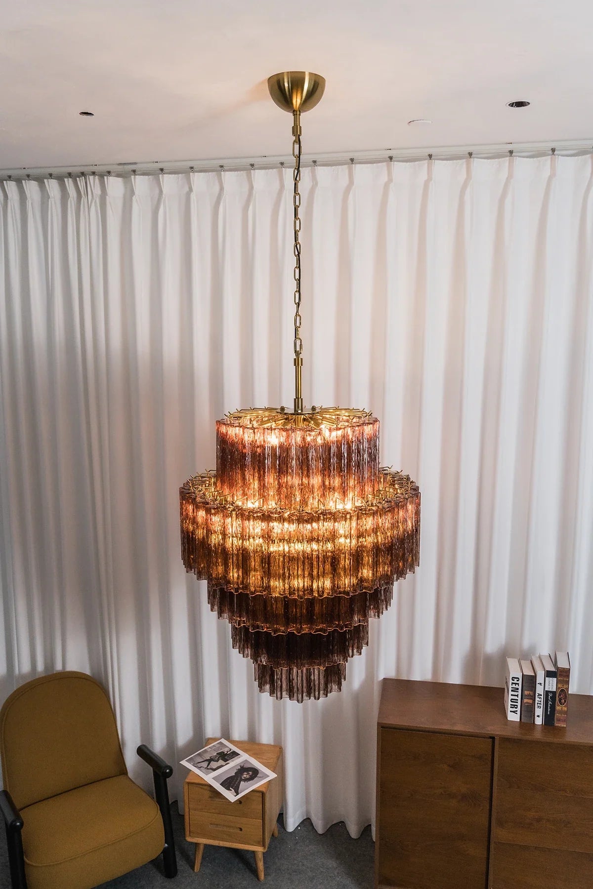 Addis Star-Shaped Glass Tubes Chandelier – Glass detail 20