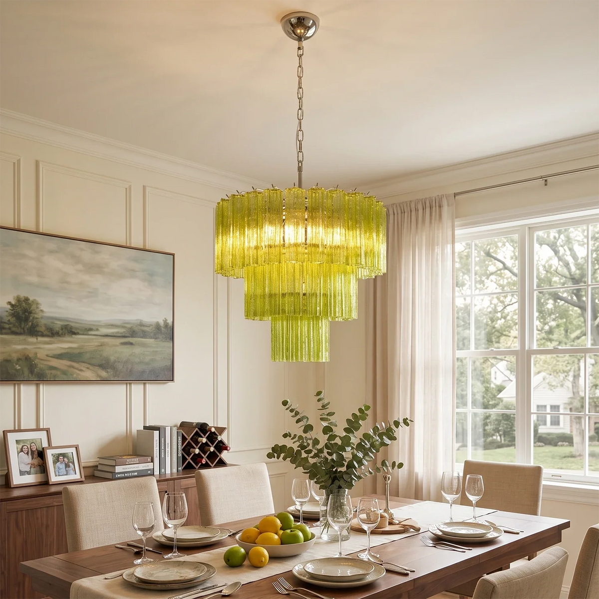 Addis Star-Shaped Glass Tubes Chandelier – Glass detail 8