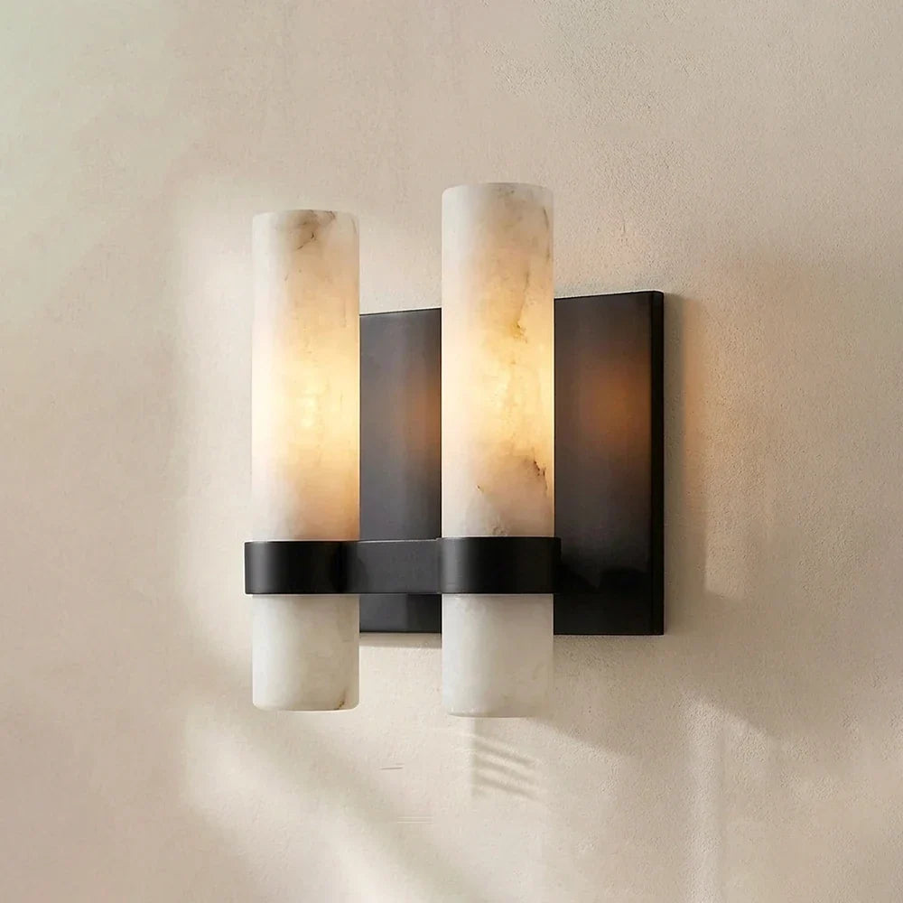 Stela Alabaster Cylinder Wall Sconce – Alabaster detail 17