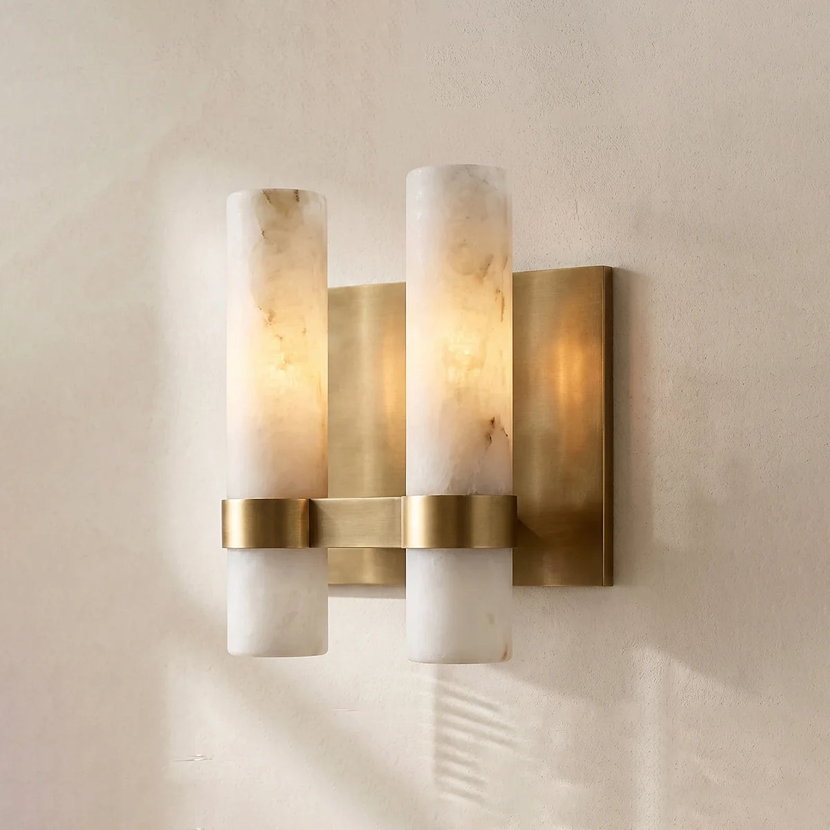 Stela Alabaster Cylinder Wall Sconce – Alabaster detail 16