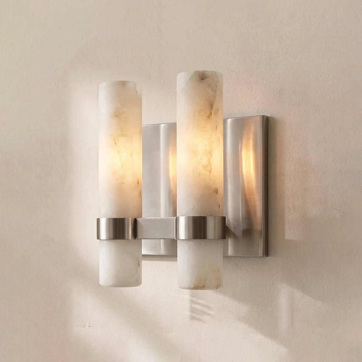 Stela Alabaster Cylinder Wall Sconce – Alabaster detail 18