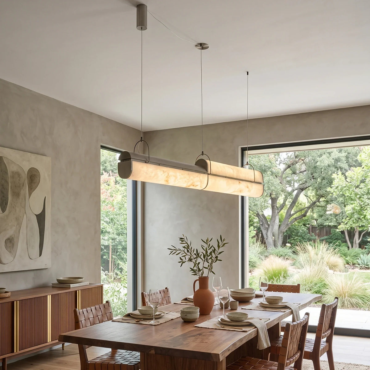 Stelline Alabaster Linear Pendant Light – Alabaster detail 5