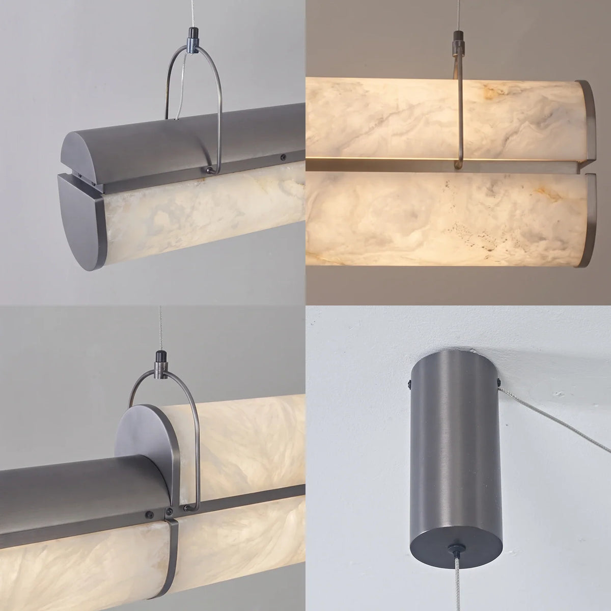Stelline Alabaster Linear Pendant Light – Alabaster detail 10