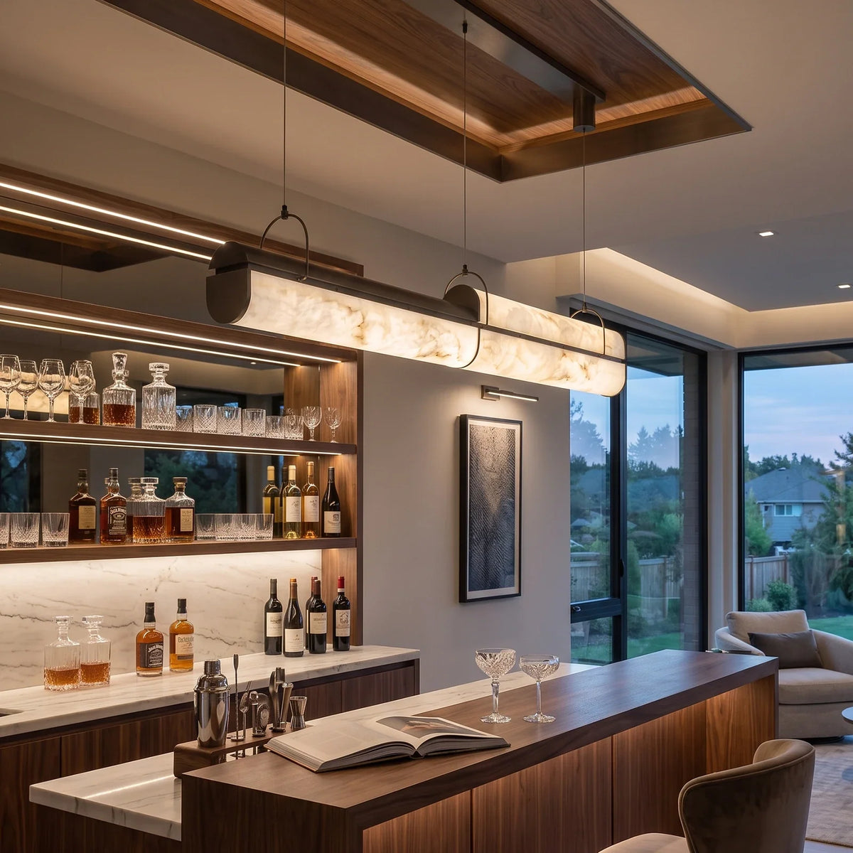 Stelline Alabaster Linear Pendant Light – Alabaster detail 7