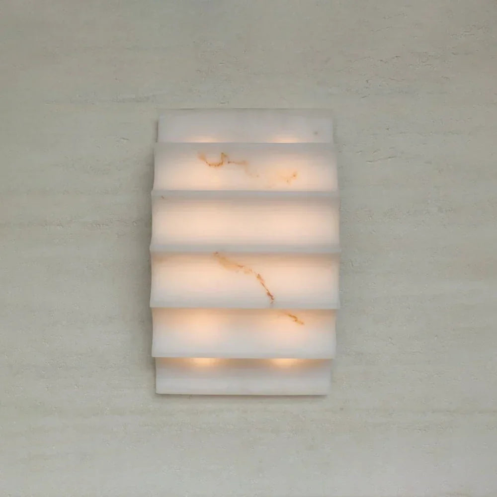 Stepped Arched Alabaster Wall Lamp – Alabaster detail 10