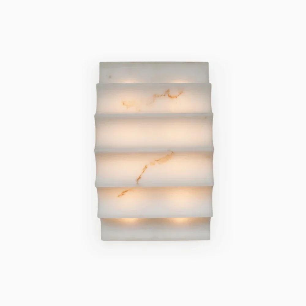 Stepped Arched Alabaster Wall Lamp – Alabaster detail 13