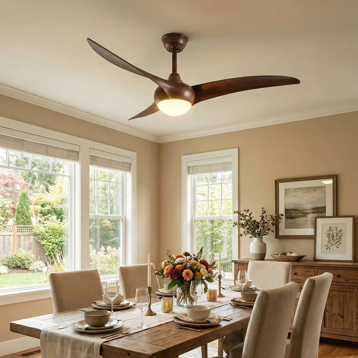 Streamlined Traditional Glass Ceiling Fan Light – Glass detail 9
