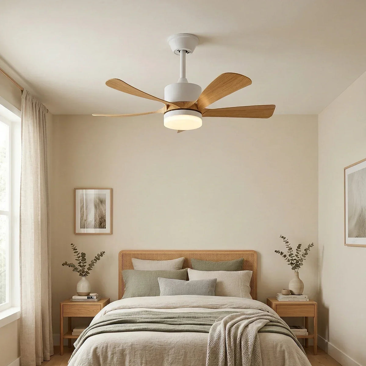 Stylish Aveline Five-Blade Copper Ceiling Fan Light – Copper detail 2