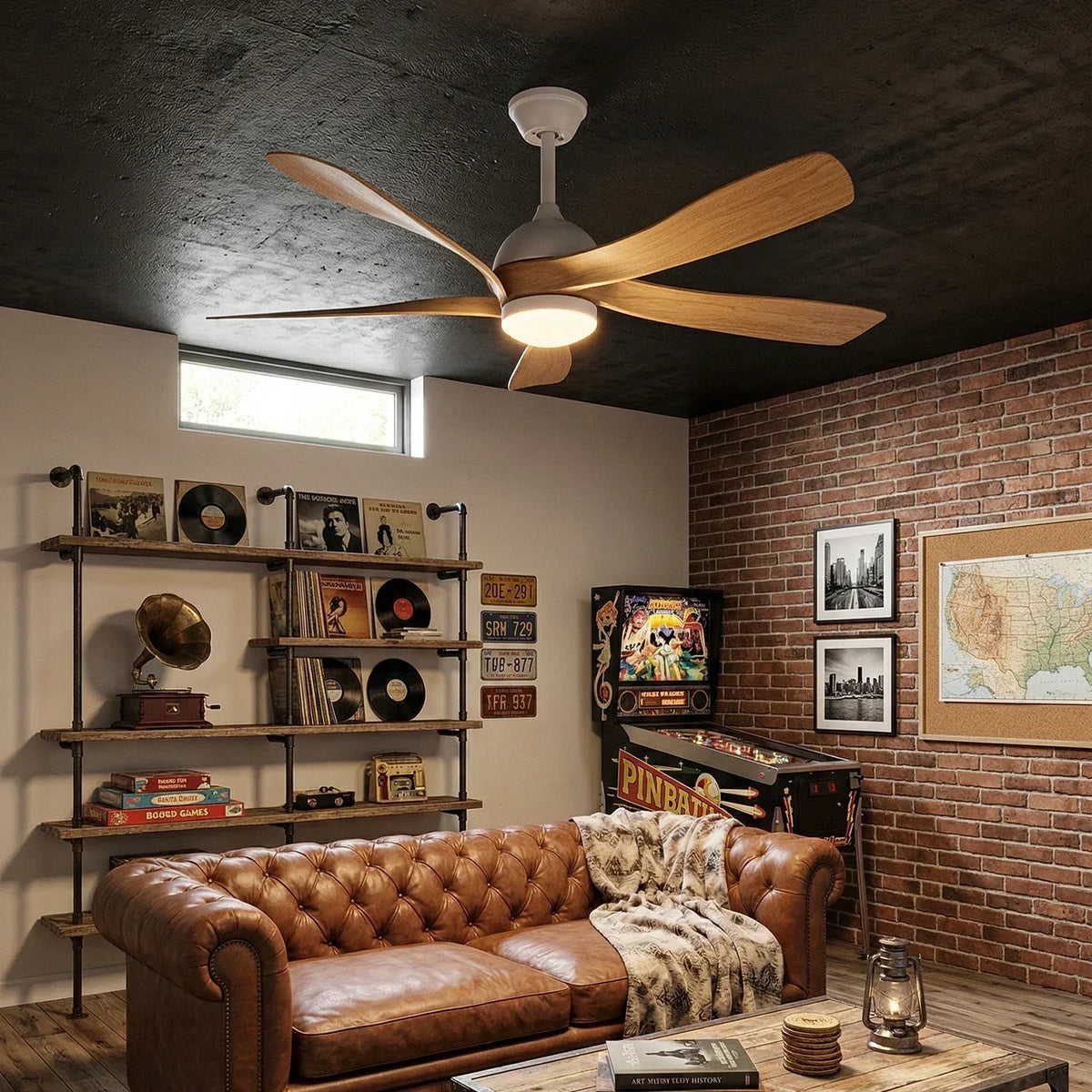 Stylish Aveline Five-Blade Copper Ceiling Fan Light – Copper detail 7