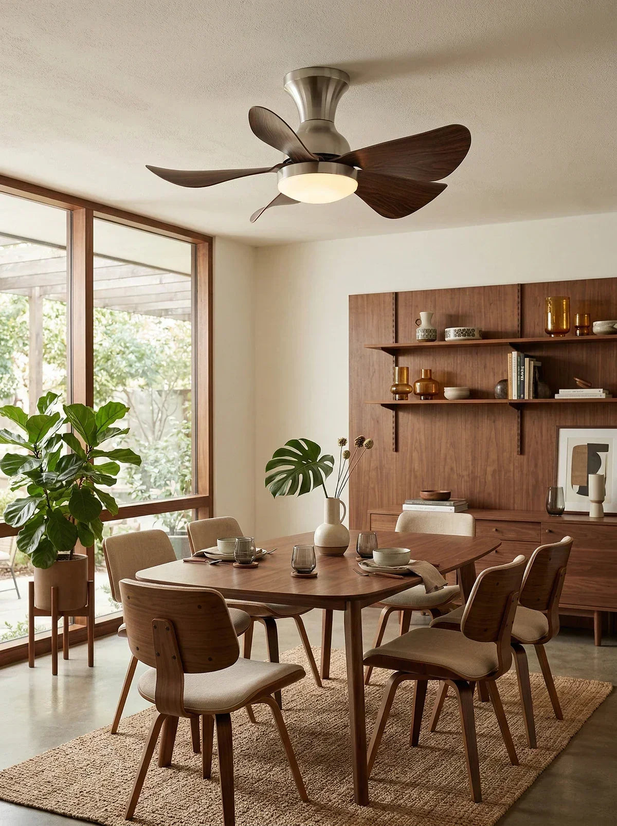 Stylish Compact Silent Copper Ceiling Fan Light – Copper detail 10