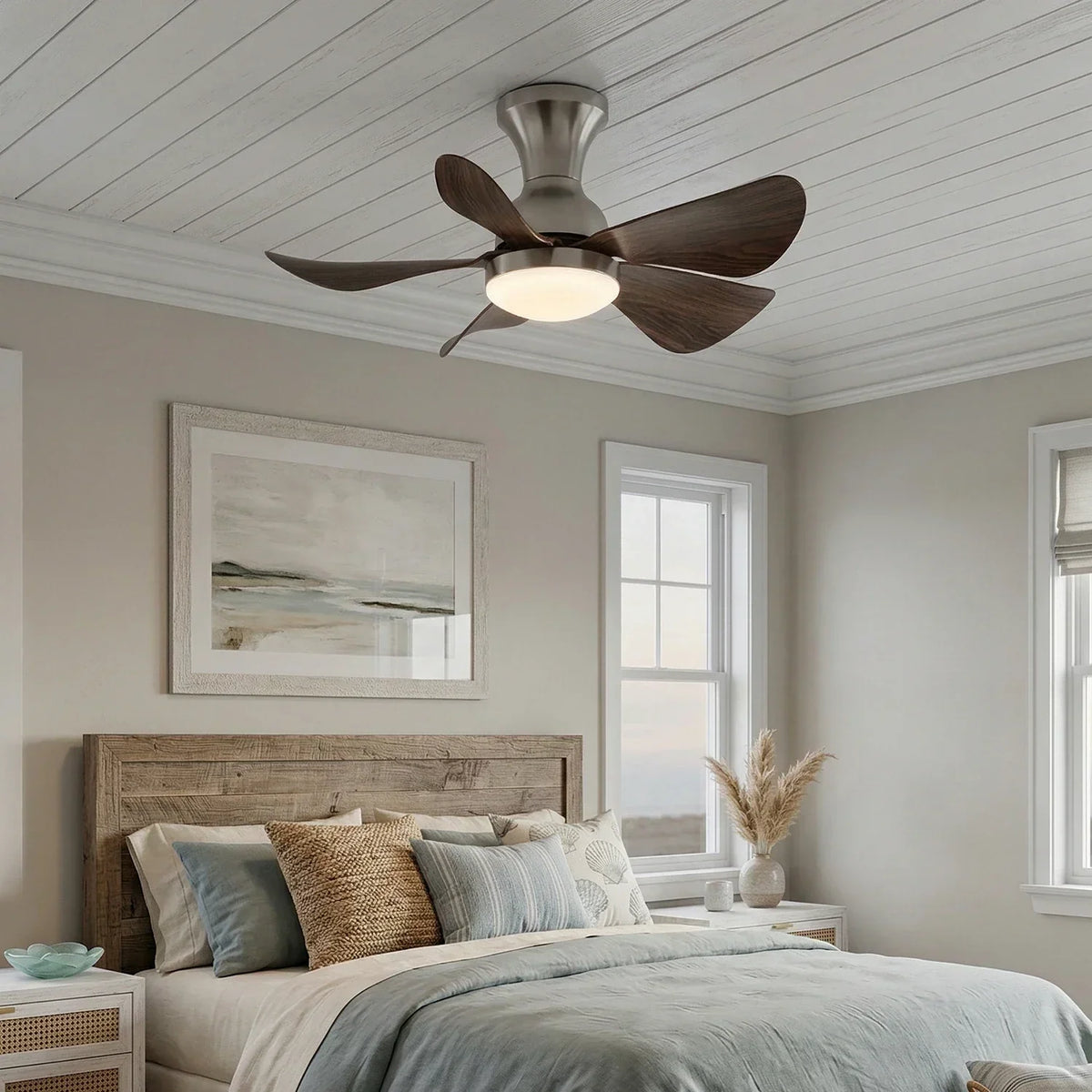 Stylish Compact Silent Copper Ceiling Fan Light – Copper detail 3
