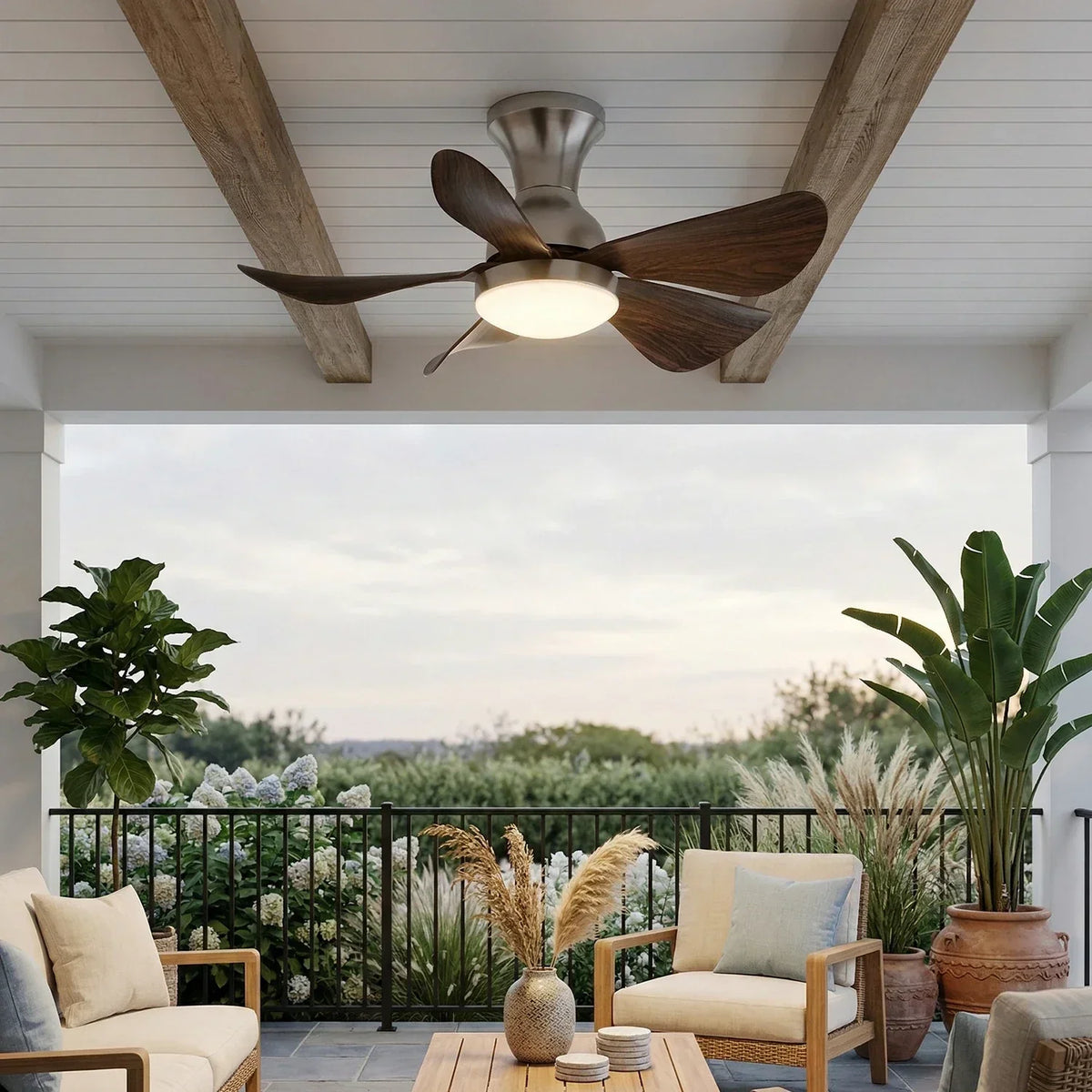 Stylish Compact Silent Copper Ceiling Fan Light – Copper detail 7
