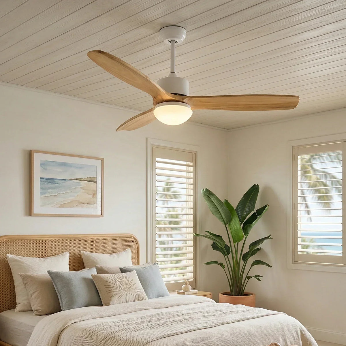Stylish Harborough 3-Blade Glass Ceiling Fan Light – Glass detail 2