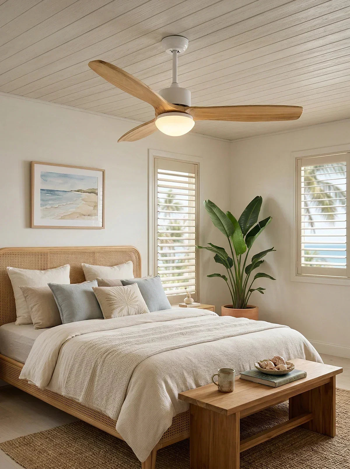 Stylish Harborough 3-Blade Glass Ceiling Fan Light – Glass detail 8