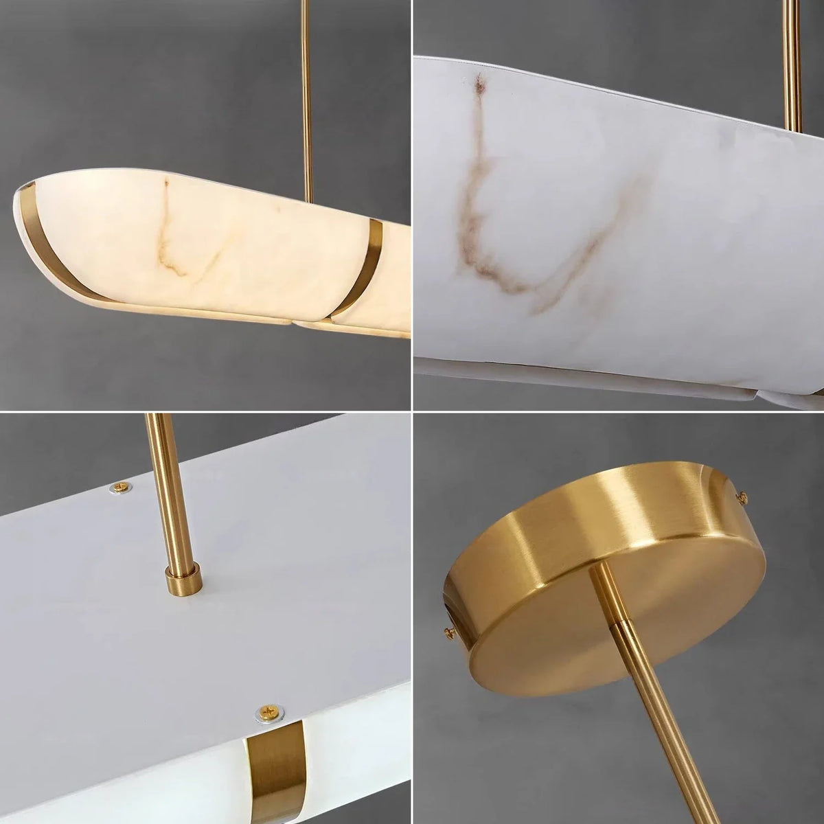 Sylvi Linear Alabaster Trough Chandelier – Alabaster detail 11