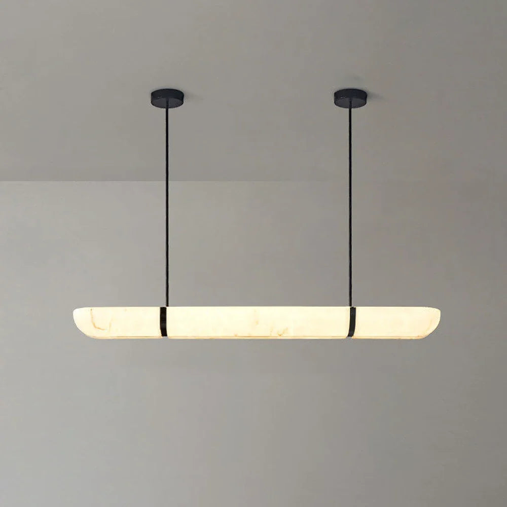 Sylvi Linear Alabaster Trough Chandelier – Alabaster detail 15