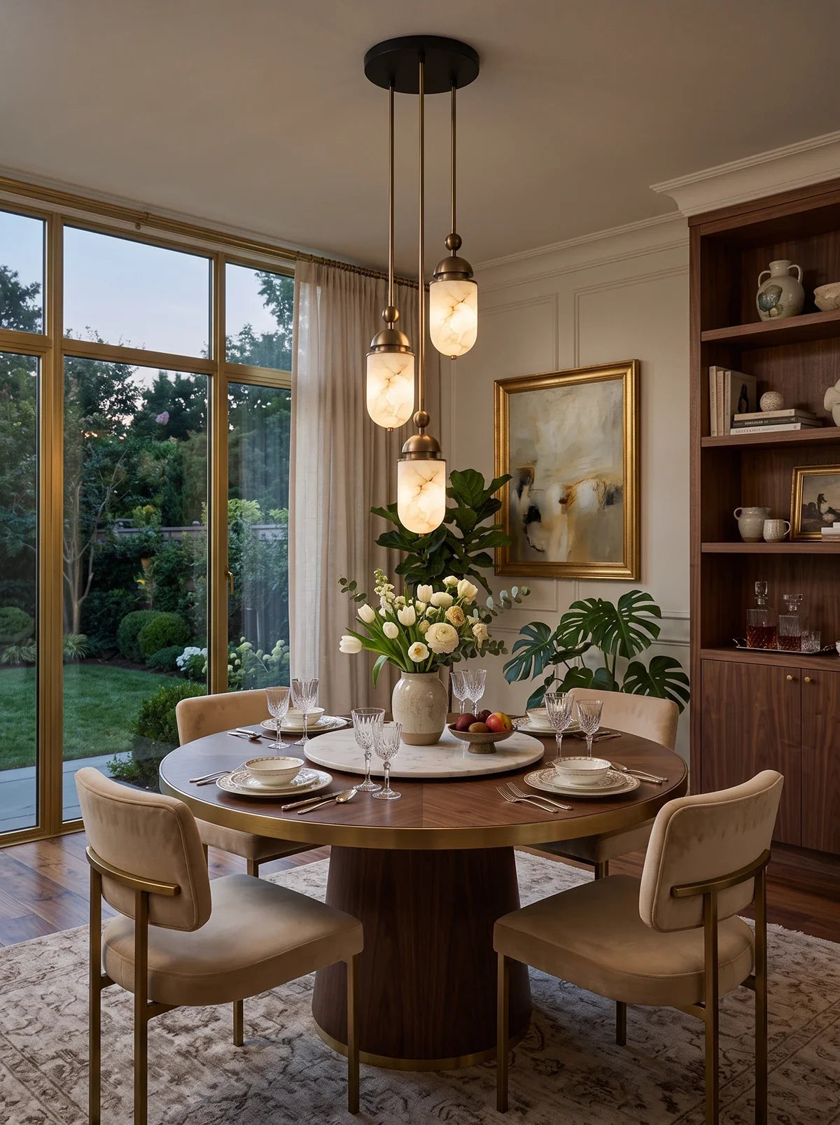Tamsin Capsule Alabaster Rod Pendant Lamp – Alabaster detail 10