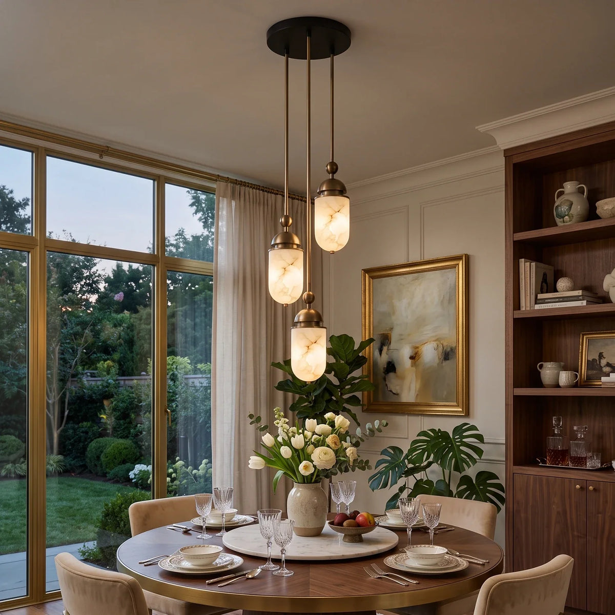 Tamsin Capsule Alabaster Rod Pendant Lamp – Alabaster detail 7