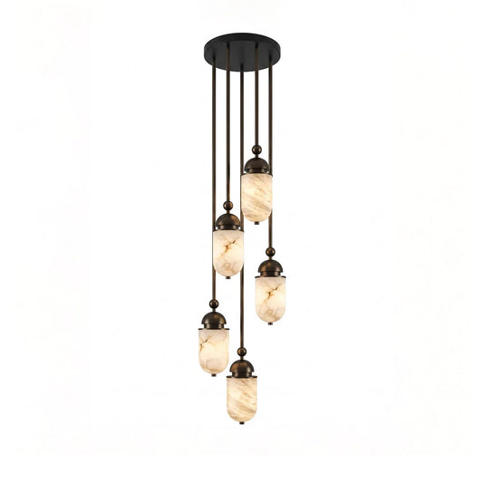 Tamsin Capsule Alabaster Rod Pendant Lamp