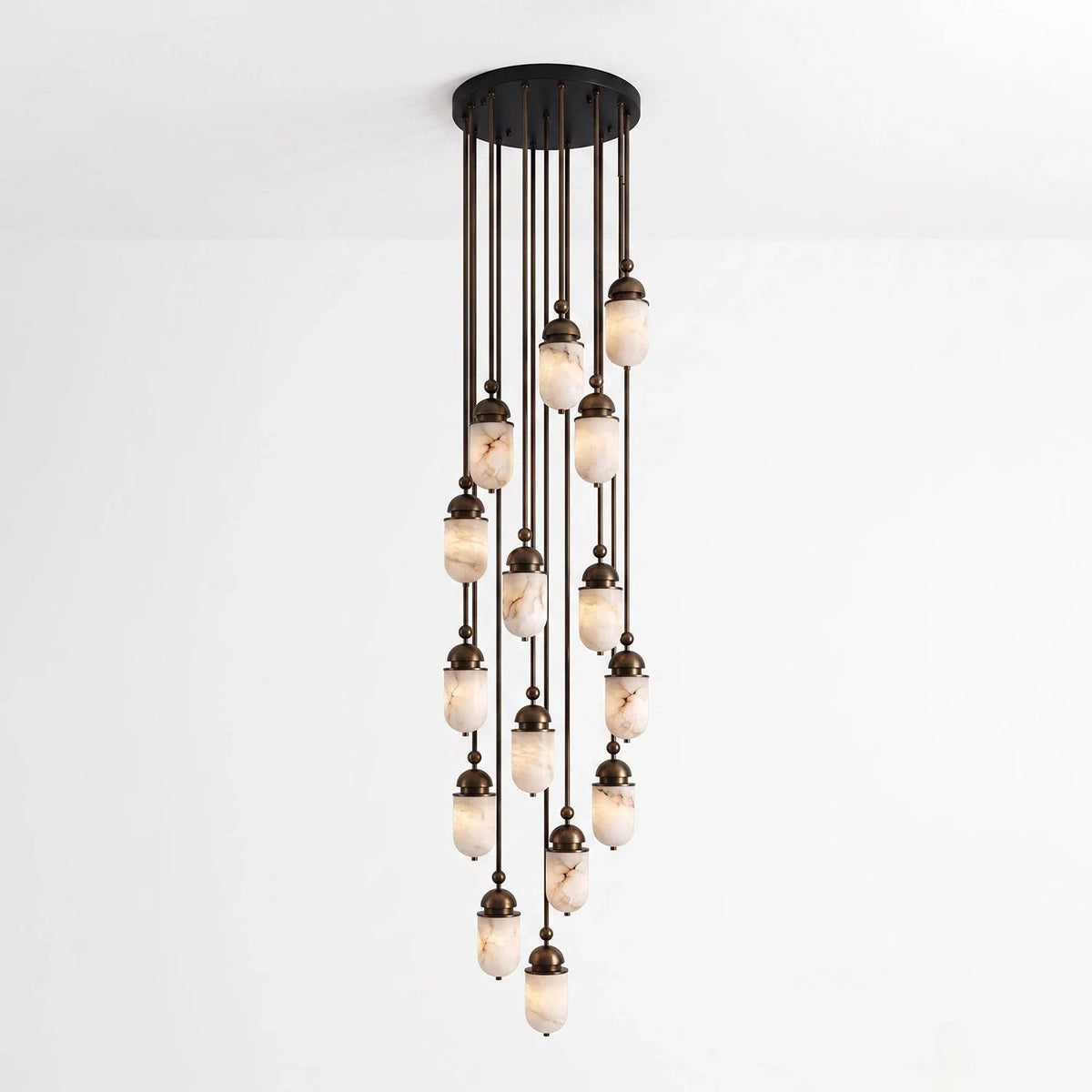 Tamsin Capsule Alabaster Rod Pendant Lamp – Alabaster detail 16