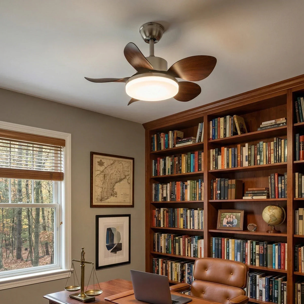 Terra Modern Silent Copper Ceiling Fan Light – Copper detail 5