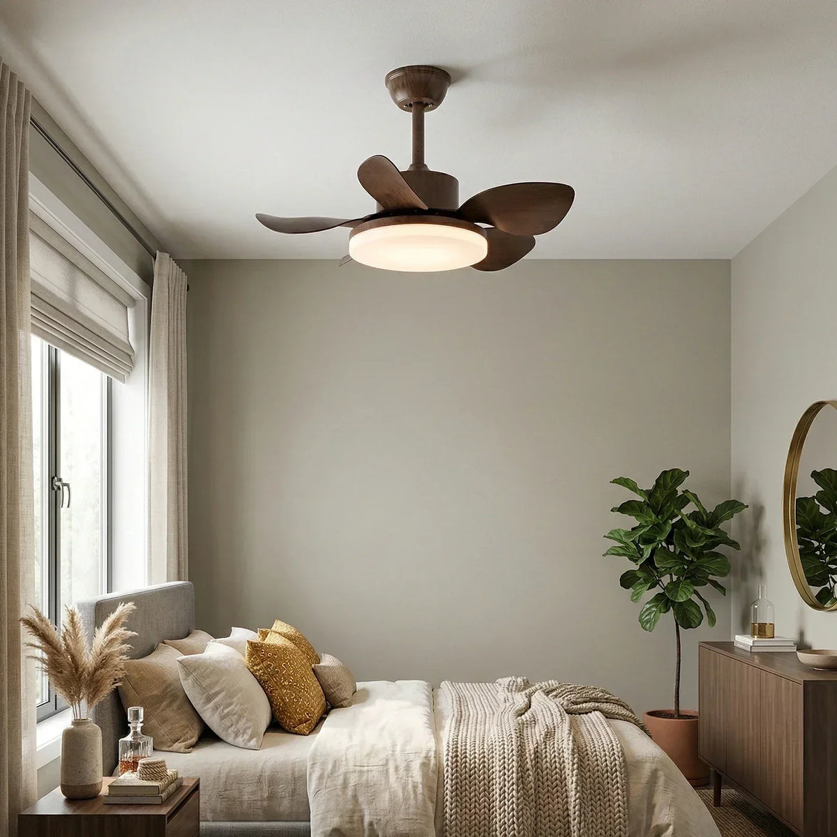 Terra Modern Silent Copper Ceiling Fan Light – Copper detail 6