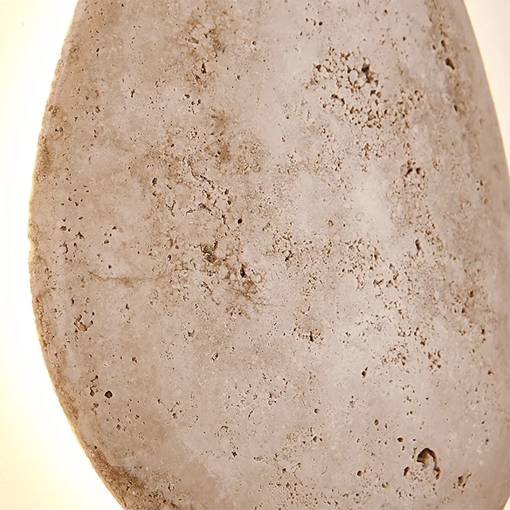Terra Ovo Pebble-Shaped Travertine Wall Lamp – Travertine detail 14