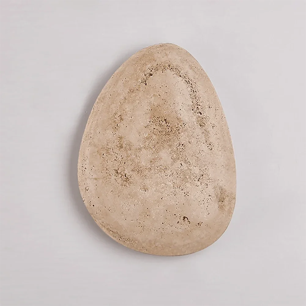 Terra Ovo Pebble-Shaped Travertine Wall Lamp – Travertine detail 16