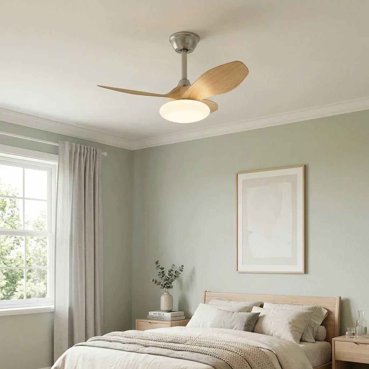 Three-Blade Zephira Copper Ceiling Fan Light – Copper detail 5
