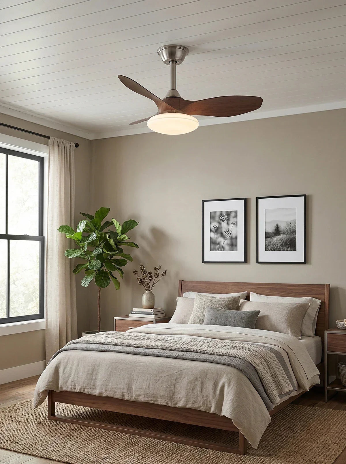 Three-Blade Zephira Copper Ceiling Fan Light – Copper detail 9